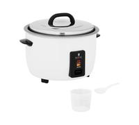 Royal Catering Autocuiseur À De Riz Cuiseur Vapeur Cuit-Riz Cuit Riz Électrique Electrique RCRK-10L (1 550 W, 10 litres, Boîtier Inox, Cuve Aluminium Antiadhésive, Verre Mesureur et Cuillère)