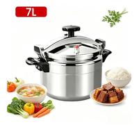 Autocuiseur Aluminium 7L Compatible Gaz Uniquement Double Fond Anti-Explosion Poignée Bakélite Cuisson Rapide & Économique