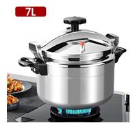 Autocuiseur Aluminium 7L Multifonction pour Gaz Grande Capacité Double Fond Sécurité Anti-explosion Maison et Restaurant
