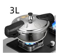 Autocuiseur, Autocuiseur en acier inoxydable 3L, Cocotte minute, Protection de sécurité, cuisson rapide, 80KPa, Pour Gaz Électricité