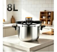 Autocuiseur - Autocuiseur en acier inoxydable de qualité alimentaire - Peut répondre à divers besoins de cuisson - 8 L