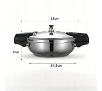 Autocuiseur de 1,8 litre pour plaques à gaz et à induction - cocotte haute pression pour une cuisson rapide Autocuiseur 1,8 L pour gaz et induction - Casserole compacte pour une cuisson rapideCaractér