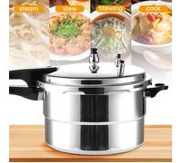 Autocuiseur de 7 L renforcé et anti-explosion comprend un panier vapeur compatible avec les cuisinières à gaz et à induction.