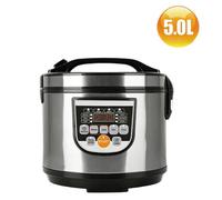 Autocuiseur électrique 5L avec 10 programmes - Cuiseur à riz multifonction 800W pour cuisson du riz, cuisson vapeur, cuisson lente