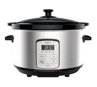 Camry Cuisson lente de 4,7 L, casserole en céramique, couvercle en verre trempé, fonction maintien au chaud, retardateur, minuterie