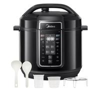 Autocuiseur Électrique Rapide Midea 9-en-1 Inox avec 12 Programmes Préréglés, Multicuiseur Instantané à Revêtement Antiadhésif, Fonction Yaourtière, Cuiseur à Riz, Cuisson Lente, Sauté, Vapeur, 7.6L, 