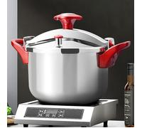 Autocuiseur en acier inoxydable 3L, cocotte-minute version renforcée, compatible les plaques de cuisson à gaz et à induction.
