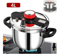 Autocuiseur en Acier Inoxydable 4 L Antidéflagrant, Facile à Utiliser, Cuisson Rapide en Cocotte, Cuisinière à Gaz à Induction