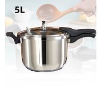 Autocuiseur en Acier Inoxydable 5 L avec Soupapes de Sécurité, Antidéflagrant, Cuisson Rapide, pour Plaques à Gaz et à Induction