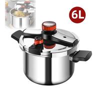 Autocuiseur en Acier Inoxydable 6L, Double poignée, Antidéflagrant, Chauffage Rapide, Cocotte Minute Convient à Tous les Poêles
