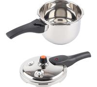 Autocuiseur en acier inoxydable antidéflagrant multifonctionnel avec soupape de sécurité 80 kPa Poignée de sécurité Casserole 2L diamètre 16 cm / 6,3 pouces