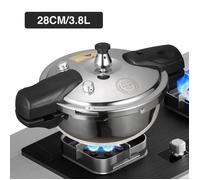 Autocuiseur en Acier Inoxydable Cocotte-minute 3.8 L Cuisson Rapide 80kPa pour Cuisinière en Céramique à Induction, Chauffage au Gaz