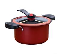 Autocuiseur en acier inoxydable de 3,5 L, antiadhésif, multi-fonction, pour une cuisson rapide et nutritive, appareil de cuisine élégant (rouge)