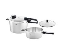 Autocuiseur Fissler Vitavit Premium 8 L + 4 L Sets Plus couvercle en verre Al...
