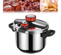 Autocuiseur haute pression avec soupape d'échappement et verrouillage de sécurité, réglage de la pression à 3 vitesses, compatible avec cuisinière à induction, cuisinière à gaz, four électrique pour