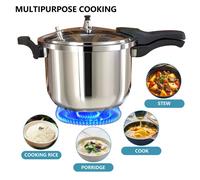 Autocuiseur inoxydable 5L - Cocotte minute - Épaissi - 22cm fond - Antidéflagrant-Cuisinières à gaz plaques induction