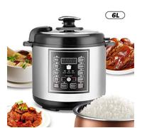 Autocuiseur Multifonction 6L 1050W - 8-en-1 - Cuiseur à Riz - Cuve Inox 3 couches - Programmation 24h - Pour 6-8 Personnes
