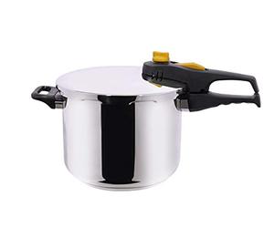 Autocuiseur Pintinox Power 6 litres, serrure à baïonnette avec 3 systèmes de sécurité. Convient pour l'induction