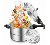 Autocuiseur pour une cuisson rapide - Avec assiette vapeur - 7L/24cm - 70Kpa -Antidéflagrant -Aluminium -Convient à tous les poêles