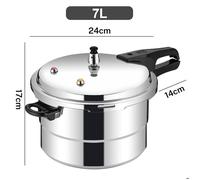 Autocuiseur rapide 7 litres - Cocotte minute - 24cm fond -Antidéflagrant - Autocuiseur aluminium -Cuisinières gaz plaques induction