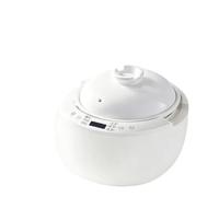 Autocuiseur Sain en Argile Violette, Marmite Électrique avec Minuterie et Multifonctions, pour Soupes, Cuisson à la Vapeur et Braisage - Appareil de Cuisine Idéal pour la Famille.(White,5L)