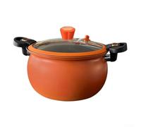 Autocuiseur sans pression avec technologie de mijotage à pression pour soupe domestique, ragoût et cuisson des céréales en vert ou orange (orange)