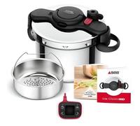 Autocuiseur Seb P4904950 Cocotte minute® Clipso Now+ avec Minuteur intelligent 9L Inox - Inox finition miroir
