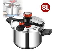 Autocuiseur Sécurisé 8L en Acier Inoxydable 3 Niveaux de Réglage, Antidéflagrant, Compatible Gaz et Induction, Durable