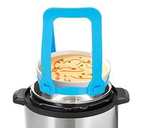 Autocuiseur Sling,Silicone Bakeware Lifter Silicone Sling Lifter,Silicone Egg Vapeur Rack avec poignées Silicone Anti-brûlure, Anti-échaudage Bakeware Lifter Steamer Rack, Va au Lave-Vaisselle (Bleu)