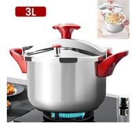 Autocuiseurs 3L en Acier Inoxydable avec Double Poignée Multicuiseur à Cuisson Antidéflagrant Renforcé pour Toutes les Cuisines