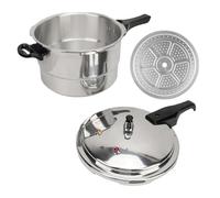 Autocuiseurs,Appareil à Cuire le Riz 5 Litres avec Panier Vapeur Amovible | Ustensile de Cuisine en d'Aluminium pour Cuisine Familiale pour Cuisiner Viande Volaille Légumes et Fruits de Mer