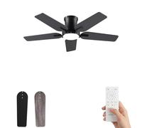 AUTODAY 122cm Ventilateur De Plafond Avec Lumière LED, Noir