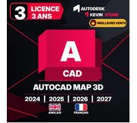 Autodesk 3D MAP - Licence 3 ans - Versions 2024-2027 (Windows Mac) - Envoi par E-mail