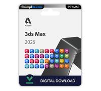 Autodesk 3ds Max 2026 - Abonnement 1 An - Licence officielle - Compatible Windows & Mac - À télécharger