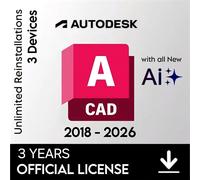 Autodesk Autocad 2026 3 Ans - Avec Intelligence Artificielle