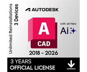 Autodesk Autocad 2026 3 Ans - Avec Intelligence Artificielle