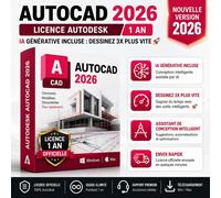 Autodesk Autocad 2026 Licence 1 An - Assistant I.A Intelligent - Win & Mac - Multilingue - Facture & Sav 24/7