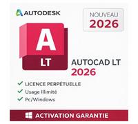 Autodesk Autocad Lt 2026 - Licence Perpétuelle, Usage Illimité - Français & Multilingue - Windows/Macos