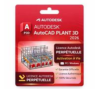 Autodesk Autocad Plant 3d - Licence Autodesk Perpétuelle - Activation Avie - Pc/Windows