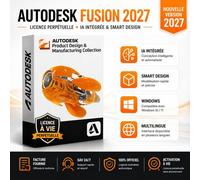 Autodesk Fusion 2027 - Licence Perpétuelle - I.A Intégrée & Smart Design - Windows - Multilingue - Facture & Sav 24/7