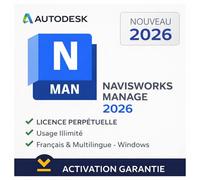Autodesk Navisworks Manage 2026 - Licence Perpétuelle - Activation Avie - Garantie Totale & Support Technique - Pc/Windows
