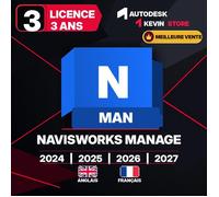 Autodesk Navisworks Manage - Licence 3 ans - Versions 2024-2027 (Windows Mac) - Envoi par E-mail