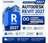 Autodesk Revit 2027 - Licence Perpétuelle - Ia Générative & Assistant Pro - Pc/Windows - Support Technique 7j/7 - Activation Garantie