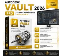 Autodesk Vault Pro 2026 Licence Avie - Activation Perpétuelle & Mises À Jour Inclus - Garantie Totale & Support Technique - Pc/Windows