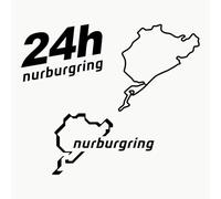 Autodomy Autocollants Nurburgring Pack de 3 Unités | Nurburgring Autocollant pour la Voiture ou la Moto (Noir)