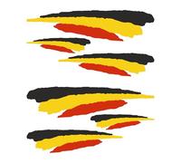 Autodomy Autocollants Stickers Drapeau Belgique Sport Racing Tuning Lot 6 Unités | Drapeau Belge Autocollant Voiture | Autocollant Moto Scooter Quad Casque Vélo