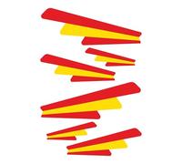 Autodomy Autocollants Stickers Drapeau Espagnol Espagne Lisses | Sticker Drapeau Espagne | Lot 6 Autocollant Voiture Moto Scooter Quad Casque | Résistants à la Pluie et Soleil