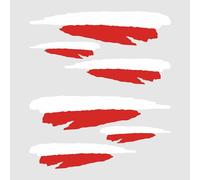 Autodomy Autocollants Stickers Drapeau Pologne Sport Racing Tuning Lot 6 Unités | Drapeau Voiture | Autocollant Moto Scooter Quad Casque Vélo