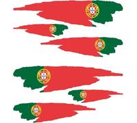 Autodomy Autocollants Stickers Drapeau Portugais Portugal Sport Racing Tuning Lot 6 Unités Adhésives pour Voiture Moto Scooter Quad ATV Casque Vélo