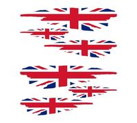 Autodomy Autocollants Stickers Drapeau Royaume-Uni Sport Racing Tuning Lot 6 Unités | Drapeau Voiture | Autocollant Moto Scooter Quad Casque Vélo